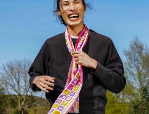 Pictogram-Skinny-Scarf-Pink